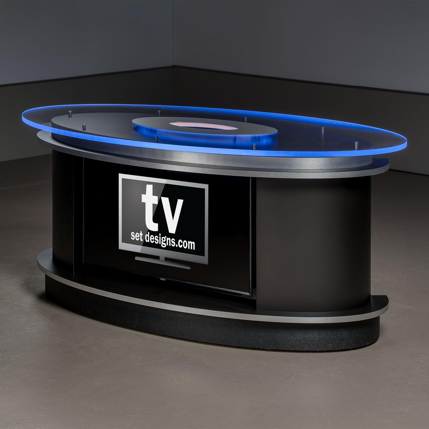 Large Acrylic Elliptic Desk