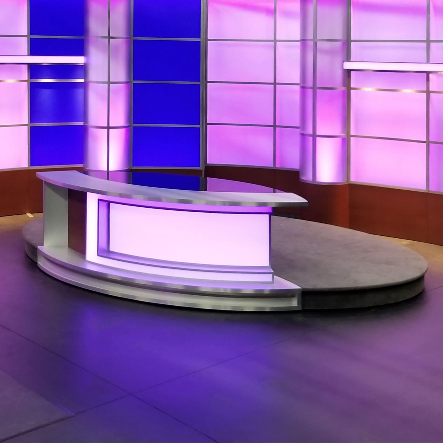 Anchor Desk | Broadcast News Studios – TVsetdesigns.com