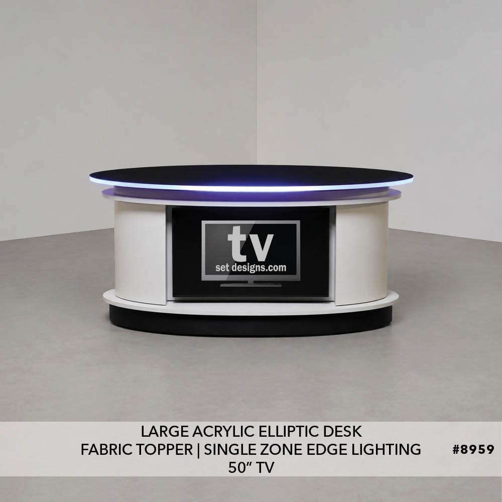 Large Acrylic Elliptic Desk