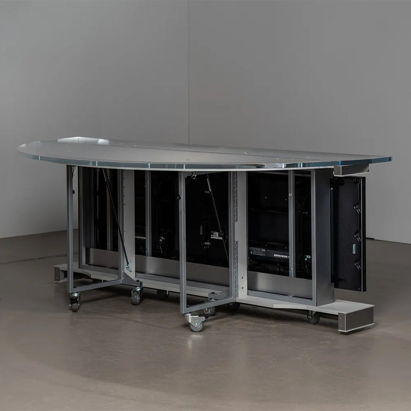 Panoramic Monolith Desk | Broadcast Studio Furniture – TVsetdesigns.com