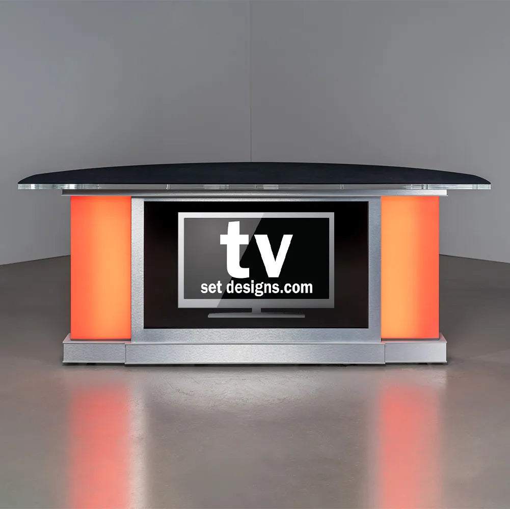 Monitor Monolith Desk | Broadcast Studio Furniture – TVsetdesigns.com