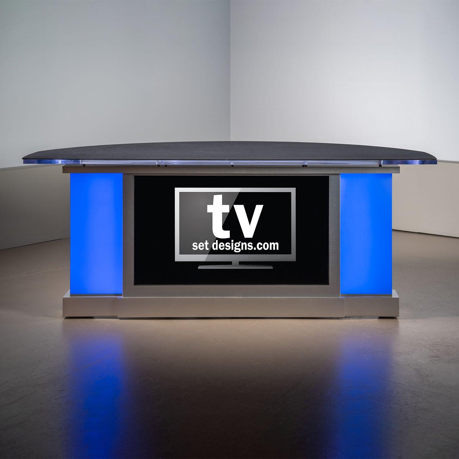 Monolith News Desk | Broadcast Studio Furniture – TVsetdesigns.com
