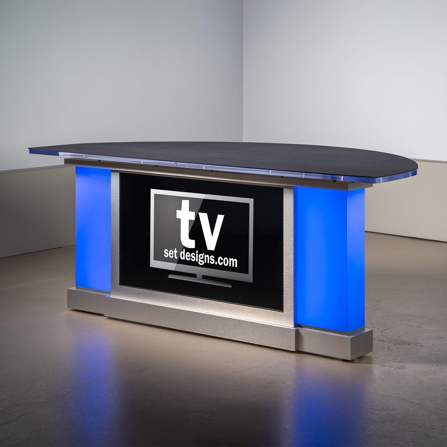 Monolith News Desk | Broadcast Studio Furniture – TVsetdesigns.com