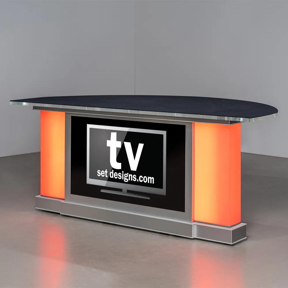 Monolith News Desk | Broadcast Studio Furniture – TVsetdesigns.com