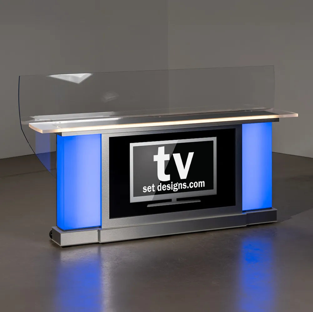 Monolith News Desk | Broadcast Studio Furniture – TVsetdesigns.com
