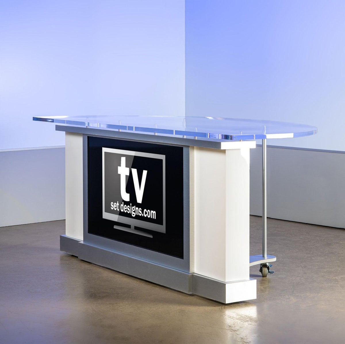 Monolith News Desk | Broadcast Studio Furniture – TVsetdesigns.com