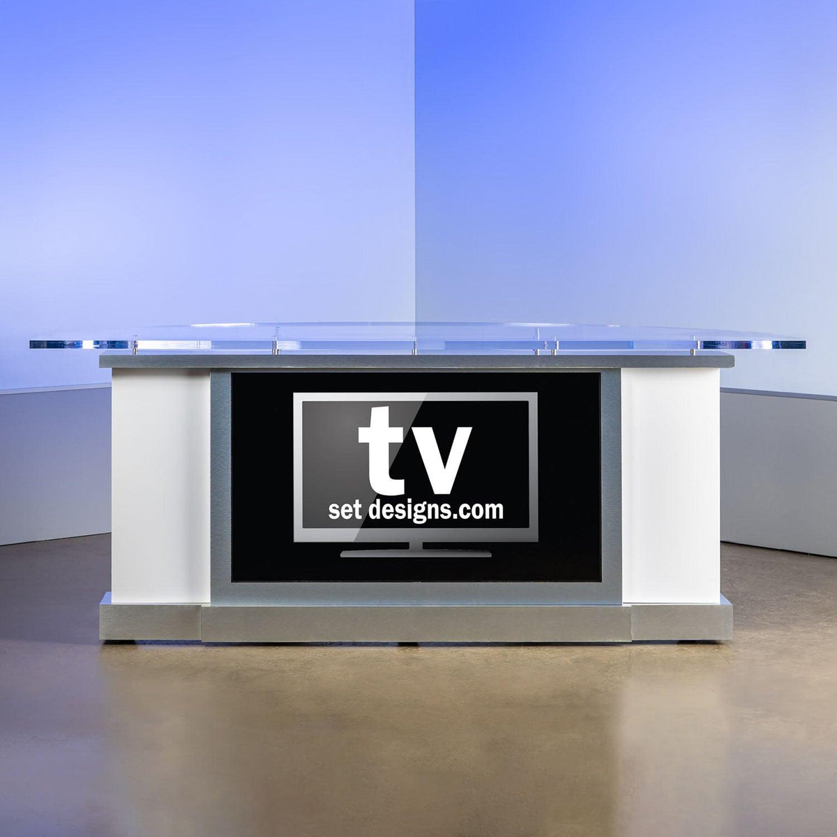 Monolith News Desk | Broadcast Studio Furniture – TVsetdesigns.com