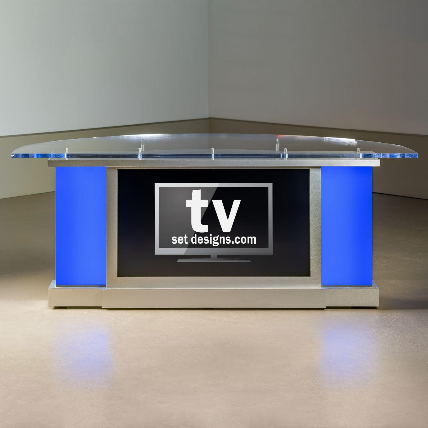 Monolith News Desk | Broadcast Studio Furniture – TVsetdesigns.com