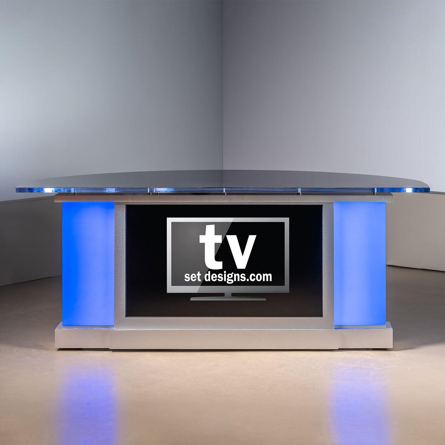Monolith News Desk | Broadcast Studio Furniture – TVsetdesigns.com