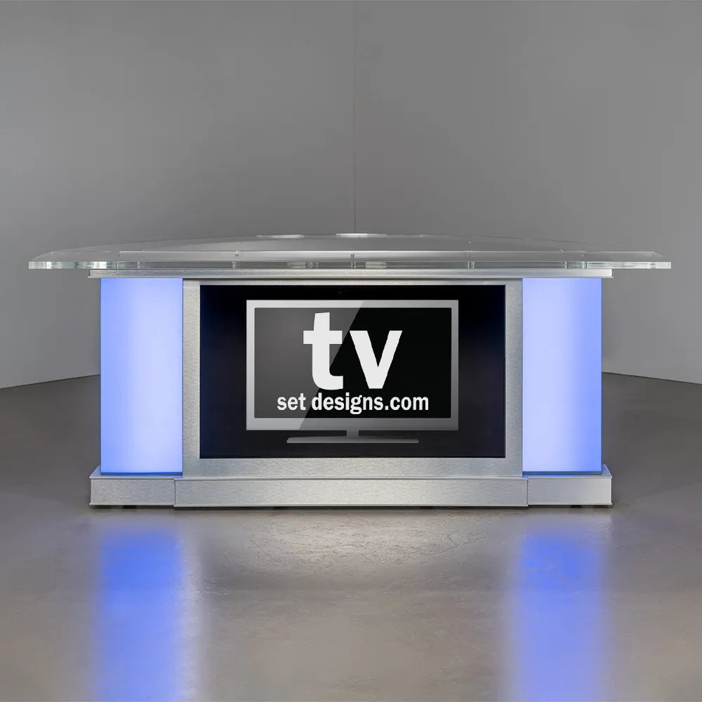 Monitor Monolith Desk | Broadcast Studio Furniture – TVsetdesigns.com