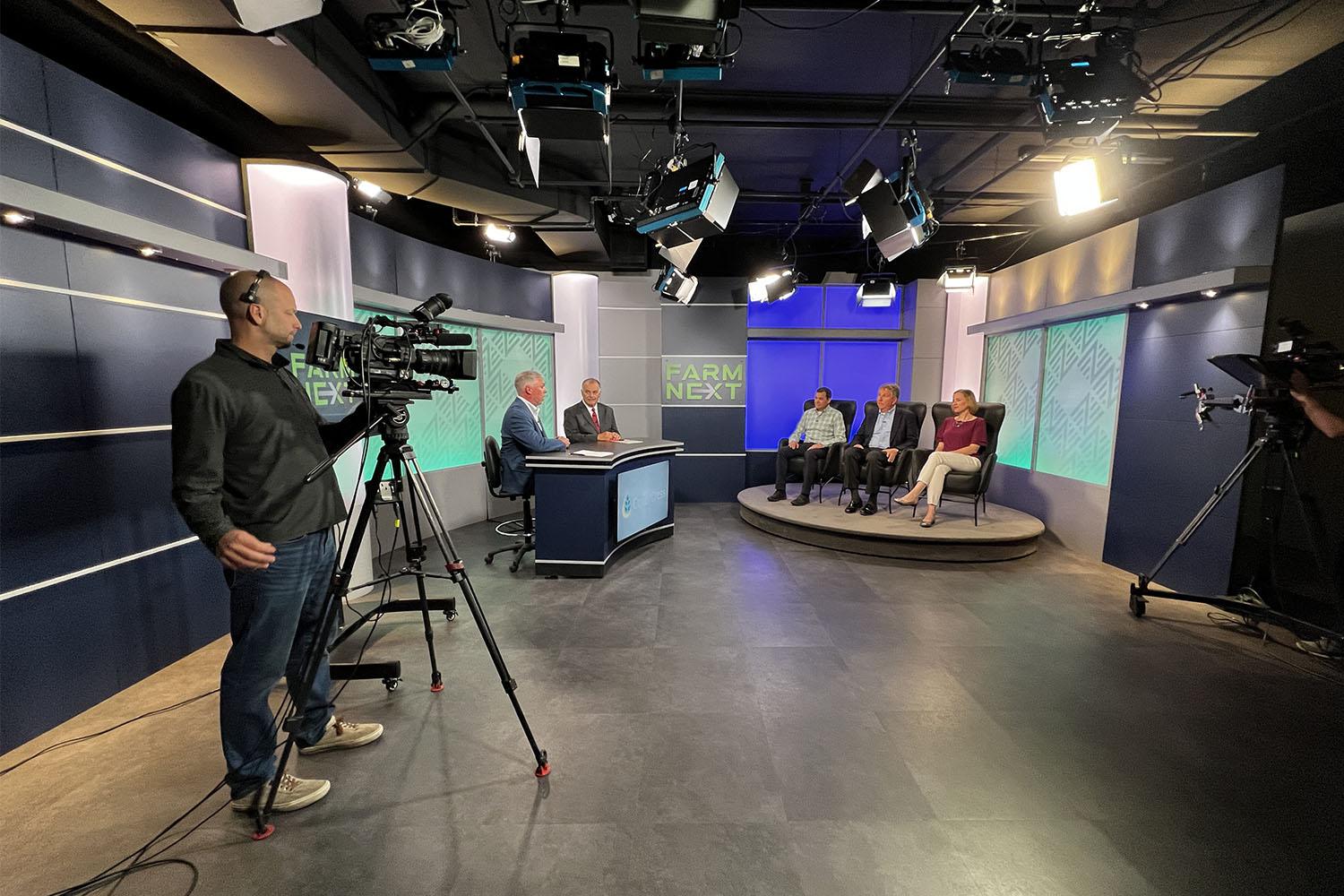 Tv Studio Set With Cameras