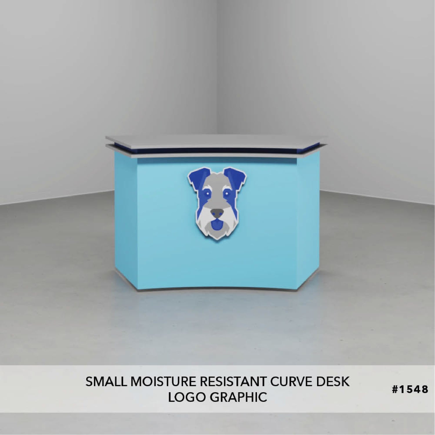 Small Moisture Resistant Curve Desk