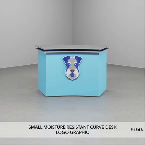 Small Moisture Resistant Curve Desk
