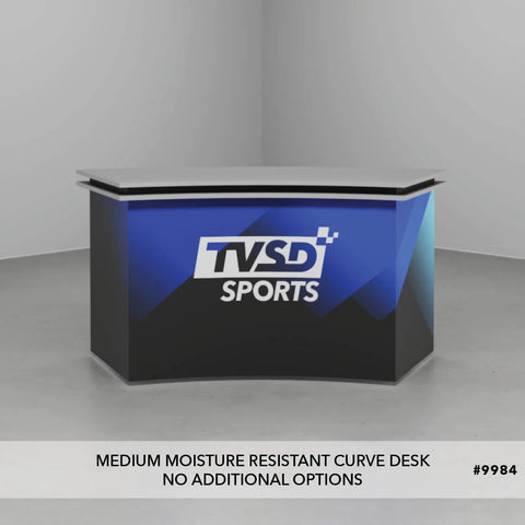 Medium Moisture Resistant Curve Desk