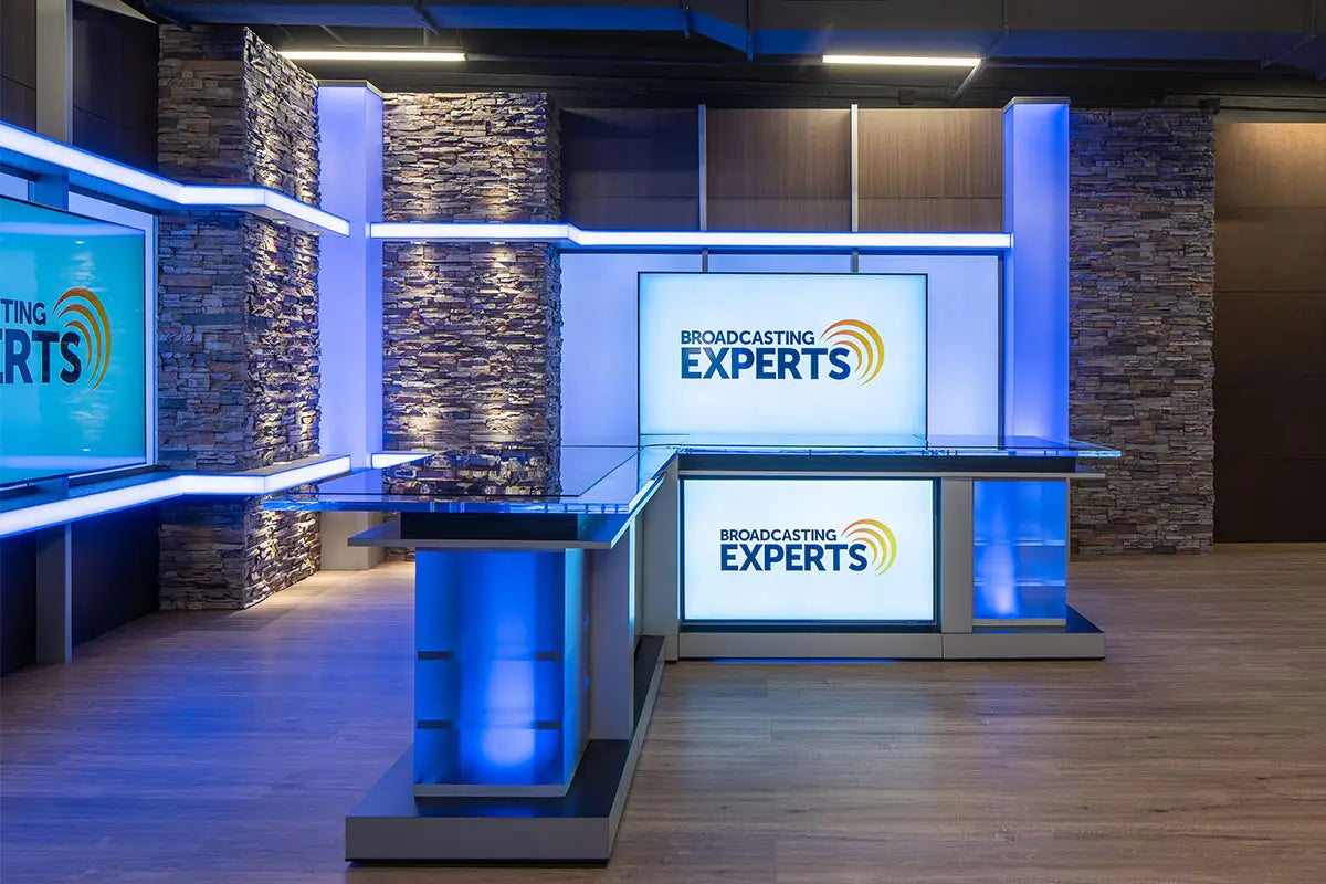 Corner Broadcast Set | TV Set Design – TVsetdesigns.com