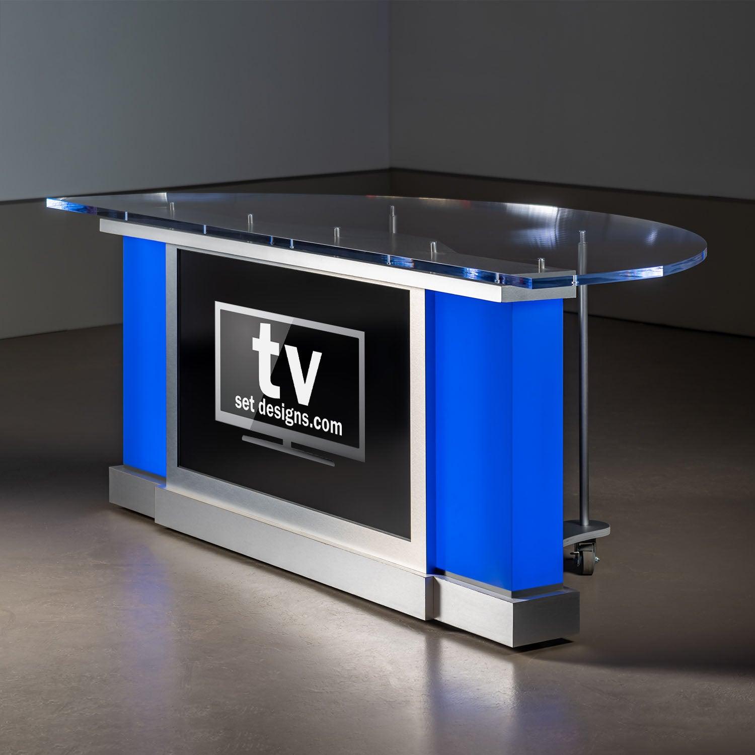 Monolith News Desk | Broadcast Studio Furniture – TVsetdesigns.com