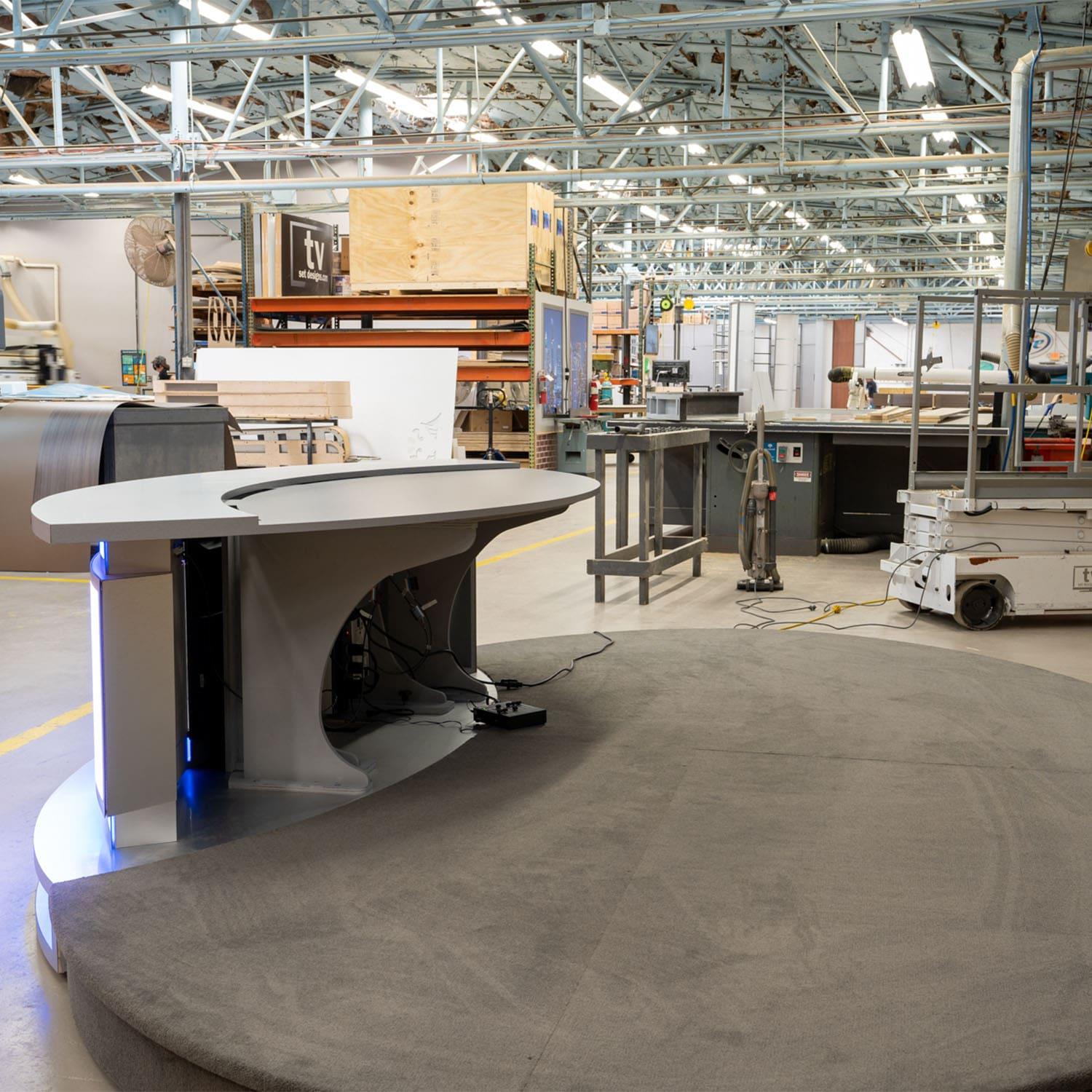 Ancor Riser Anchor Platform | Broadcast Talent Riser – TVsetdesigns.com