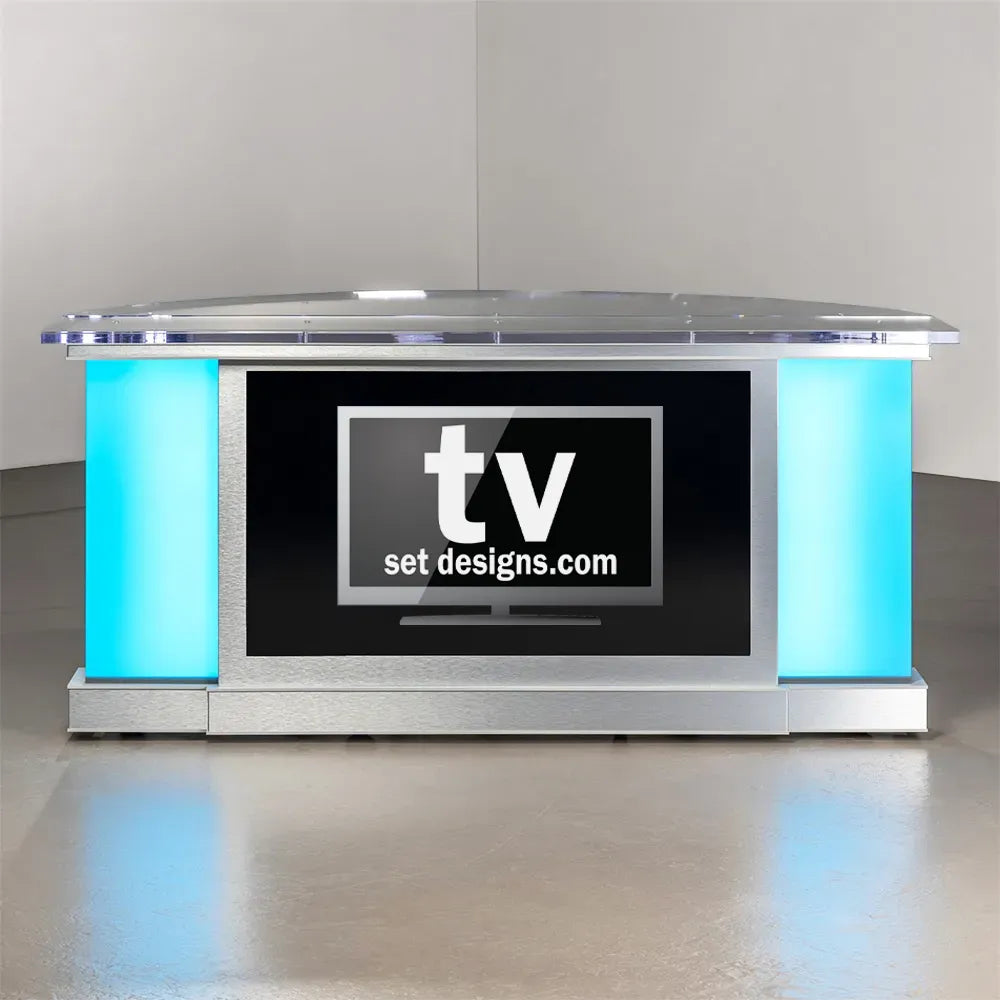 Monitor Monolith Desk | Broadcast Studio Furniture – TVsetdesigns.com