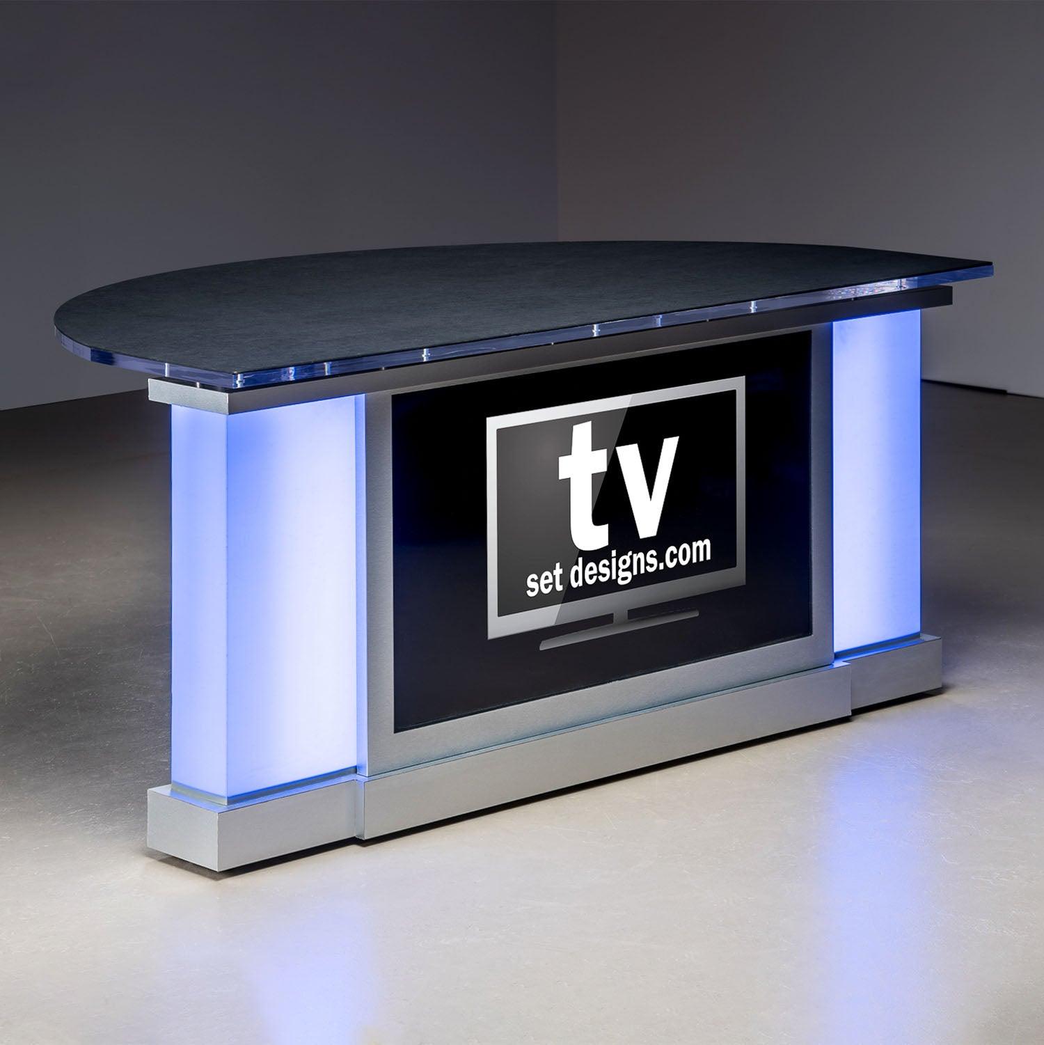 Monolith News Desk | Broadcast Studio Furniture – TVsetdesigns.com